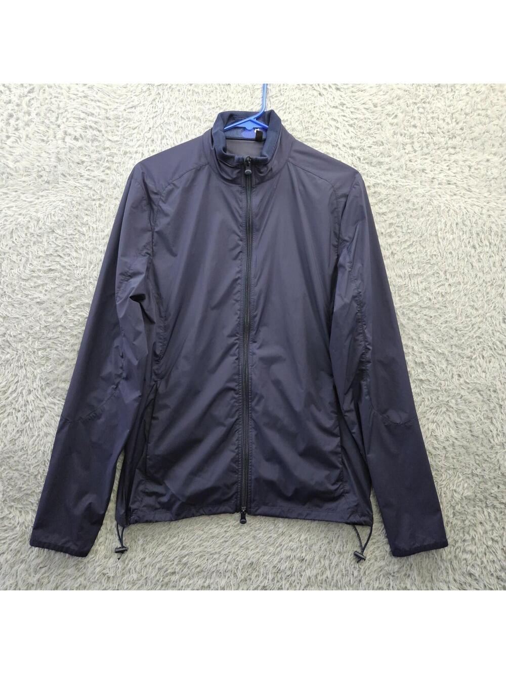 Greyson Trailwolf Jacket Men Small Blue Golf Windbreaker Rain Full Zip Pockets